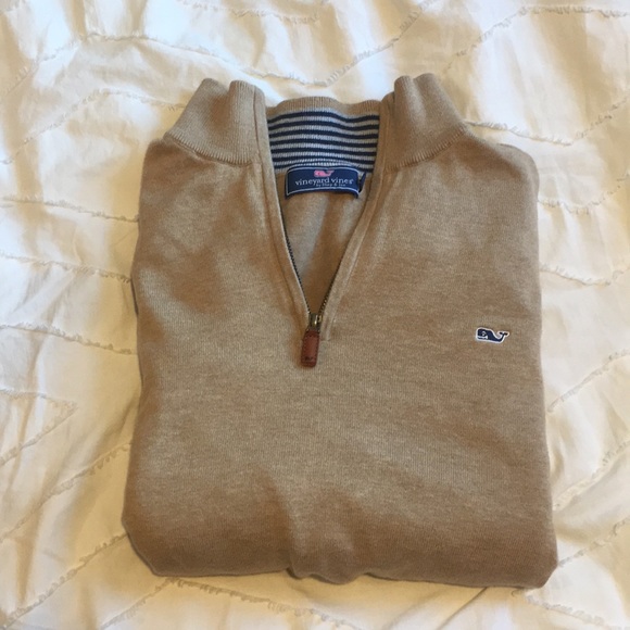 Vineyard Vines Men’s Cotton 1/4 zip size L - Picture 2 of 4